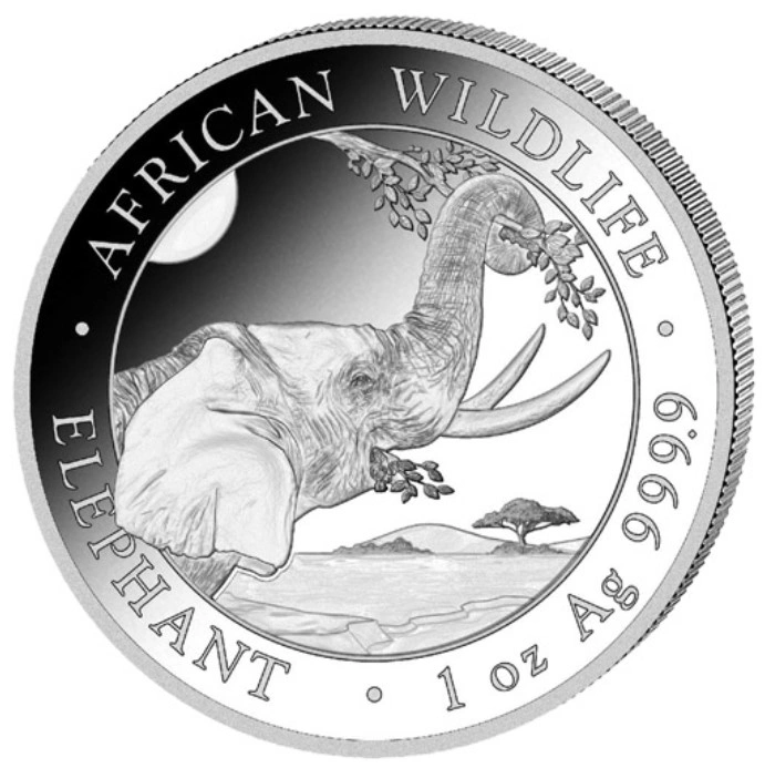 Pièce Éléphant de Somalie de la Faune Africaine Argent 1 Once 2023
