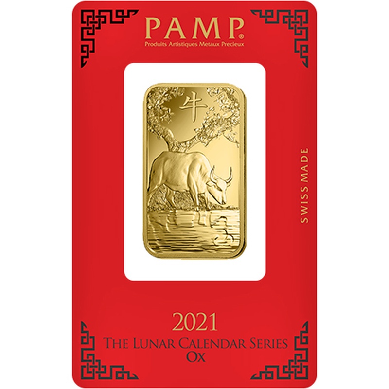PAMP 1oz 2021 Year of the Ox Gold Bar