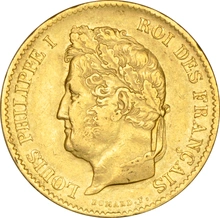 Pièce 40 Francs Or Louis-Philippe 1831 à 1839