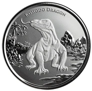 Pièce Dragon de Komodo Argent 1 Once 2022