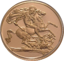 Pièce Souverain Or Elisabeth II 3ème Tête