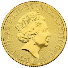 Pièce Queen's Beasts Or 1/4 Once 2021 Le Lévrier Blanc de Richmond