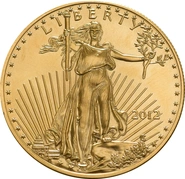 Pièce 50 Dollars Or American Eagle 1 Once 2012