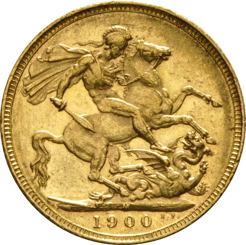 Pièce Souverain Or 1900 Victoria Tête Vieille M