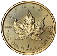 Pièce Maple Leaf Or 1/2 Once 2025