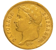 Pièce 20 Francs Or Napoléon I Tête Laurée 1811 W