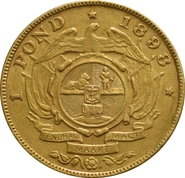 Pièce 1 Pond Or Afrique du Sud 1898