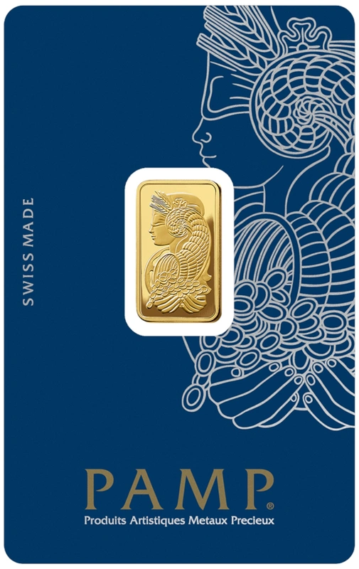 5g Gold Bar Lady Fortuna Minted PAMP