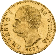Pièce 20 Lire Or Italienne Umberto I