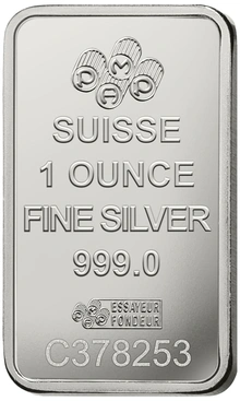 Lingot d'Argent 1 Once Pamp