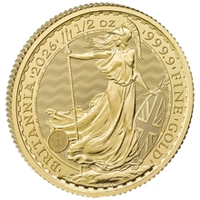 Pièce Britannia Or 1/2 Once 2026