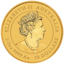 Pièce Perth Mint Lunar Or 1/2 Once 2023 Année du Lapin