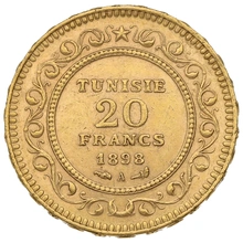 Pièce 20 Francs Or Tunisie