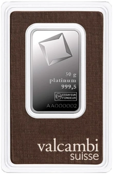 Lingot de Platine 50g Valcambi