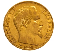 Pièce 20 Francs Or Napoléon III Tête Nue 1860 A