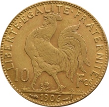 10 Francs Or Marianne Coq
