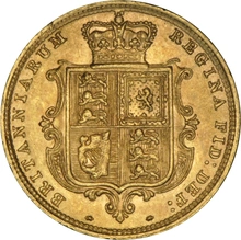 Pièce Demi Souverain Or 1885 Victoria Tête Jeune Revers Armoiries Londres NGC MS61