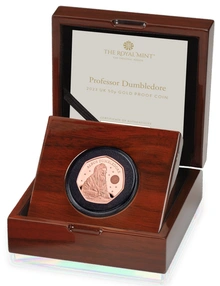 Pièce 50 Pence Or 2023 25ème Anniversaire de Harry Potter - Dumbledore BE en Boîte
