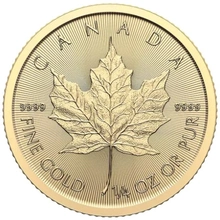 Pièce Maple Leaf Or 1/4 Once 2024