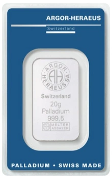 Lingot de Palladium 20g Argor-Heraeus