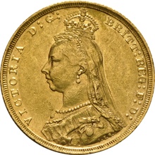 Souverain Or 1892 Victoria Tête Jubilée S