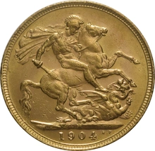 Pièce Souverain Or 1904 Édouard VII M