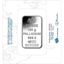 Lingot de palladium de 100 grammes - PAMP