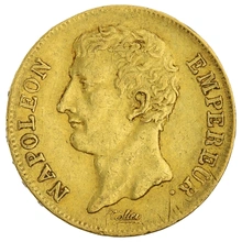 Pièce 20 Francs Or Napoléon Empereur Bust Intermédiaire An12 A