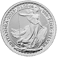 Pièce Britannia Argent 1/10 Once 2025