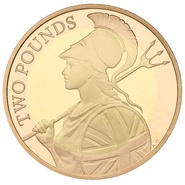 Pièce d'or de 2 livres sterling de 2015, épreuve numismatique, Britannia définitive