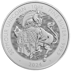 Pièce Tudor Beasts Argent 10 Onces 2024 la Licorne de Seymour