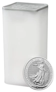 Tube de 25 Pièces Britannia Argent 1 Once 2024