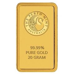 Lingot d'Or 20g Kangourou Perth Mint Minted Bar