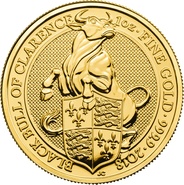 Collection Royal Mint Queen's Beasts en or de 1 once 2018 - Le Taureau Noir