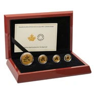 4 Pièces Maple Leaf Or 2014 en Boîte