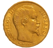 Pièce 20 Francs Or Napoléon III Tête Nue 1854 A