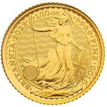 Pièce Britannia Or 1/10 Once 2023 Elisabeth II