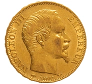 Pièce 20 Francs Or Napoléon III Tête Nue 1857 A