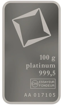 Lingot de Platine 100g Valcambi