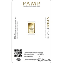 Lingot d'Or 1g Pamp