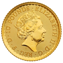 Pièce Britannia Or 1/10 Once 2023 Elisabeth II