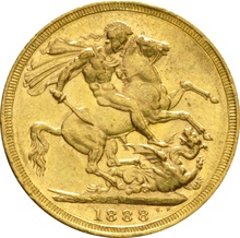 Souverain en or 1888 - Victoria tête Jubilée (M)