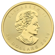 Pièce Maple Leaf Or 1 Once 2019