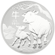 Collection Perth Mint Lunar de 1 kilo en argent - 2021 Année du Bœuf