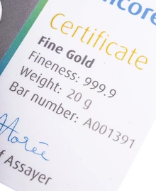 Lingot d'Or 20g Umicore