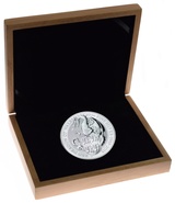 Collection Royal Mint Queen's Beasts en argent de 10 onces - Le Dragon Rouge en coffret