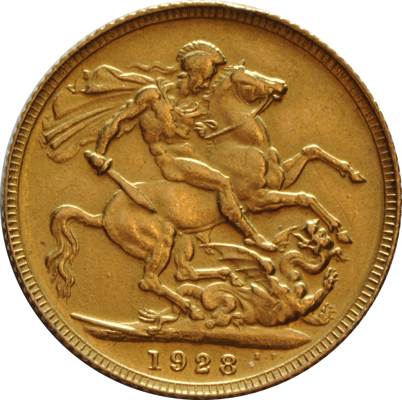 1928 Gold Sovereign - King George V - M