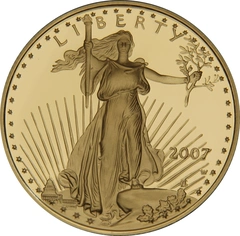 Pièce American Eagle Or 1/2 Once 2007 BE