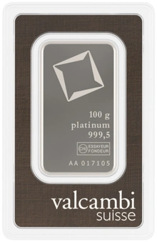 Lingot de Platine 100g Valcambi