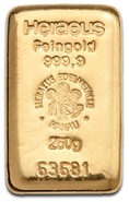 Lingot d'or de 250 grammes - Heraeus